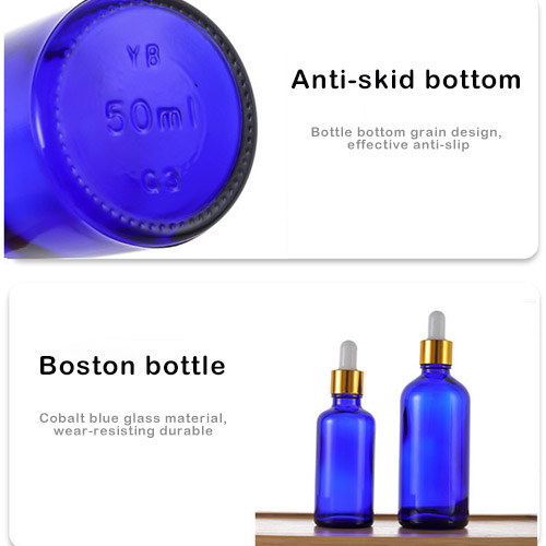 dropper glass bottle blue
